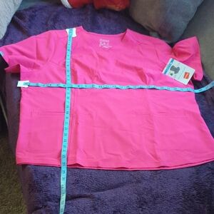 ! Hanes Vibrant Pink Scrub Top